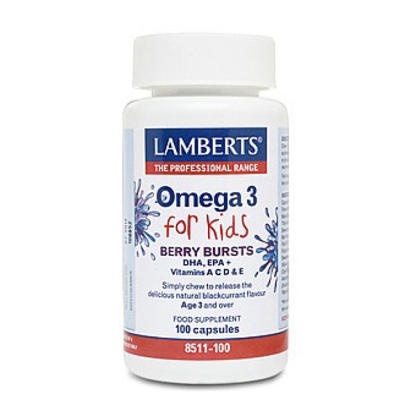 Helios Homeopathy Omega 3 For Kids Berry Bursts 100 Chewable Capsules